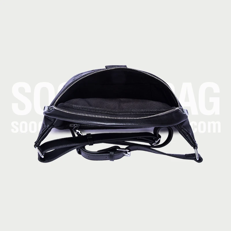 
custom black leather fanny pack for women,Waist bag fanny pack custom logo,women leather waist belt bag 