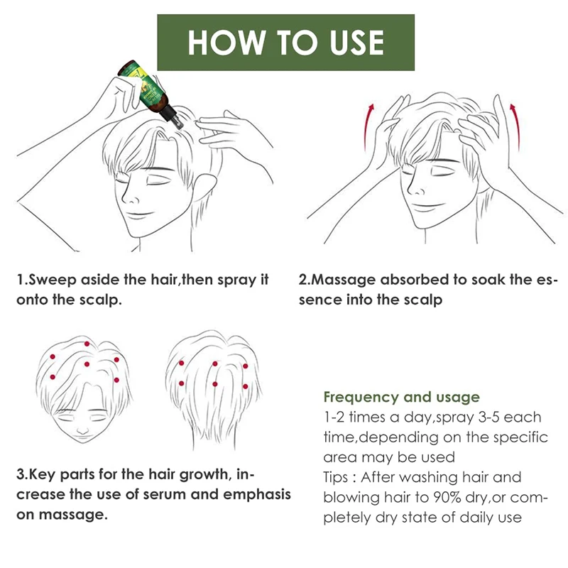 2022 regrow 7 day ginger germinal hair growth serum eelhoe ginger essential oil hair growth serum spray