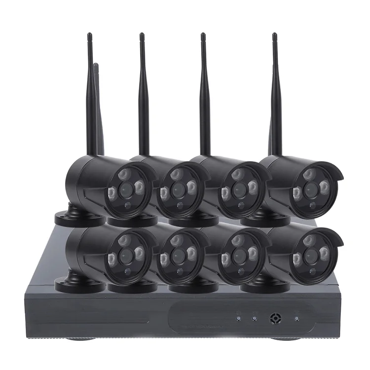 
2MP HD Outdoor 4 Channel NVR Home Security Wireless System IP Wifi CCTV Camera Kit 
