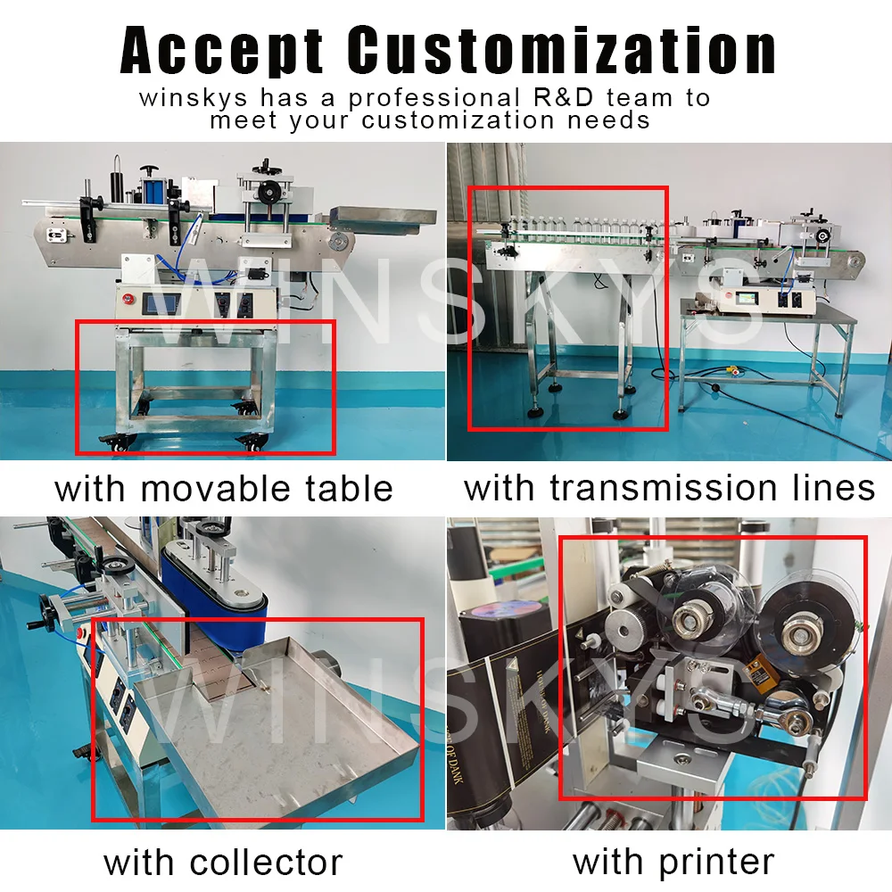 factory double side glass plastic small bottle desktop automatic labeling machine
