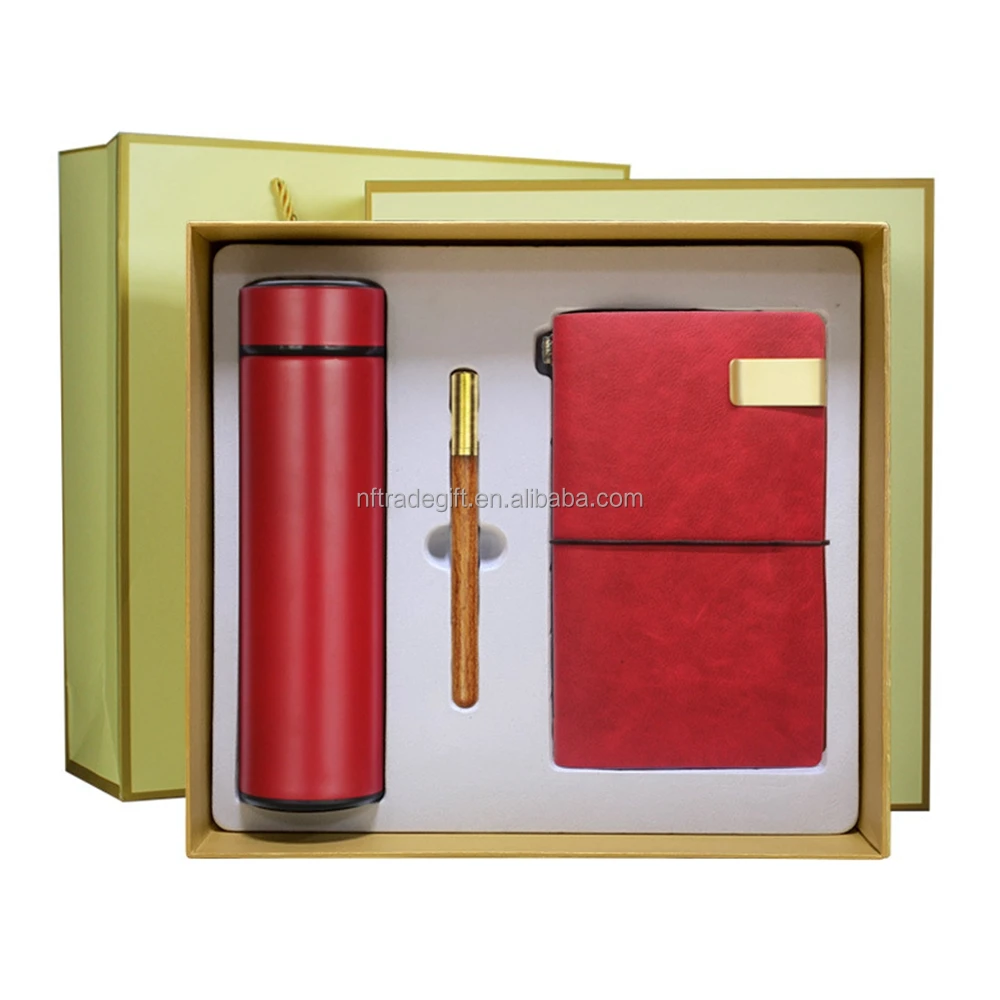Customized Pen USB flash drive Thermos Rechargeable diary Enterprise Company Business Notebook Gift Set