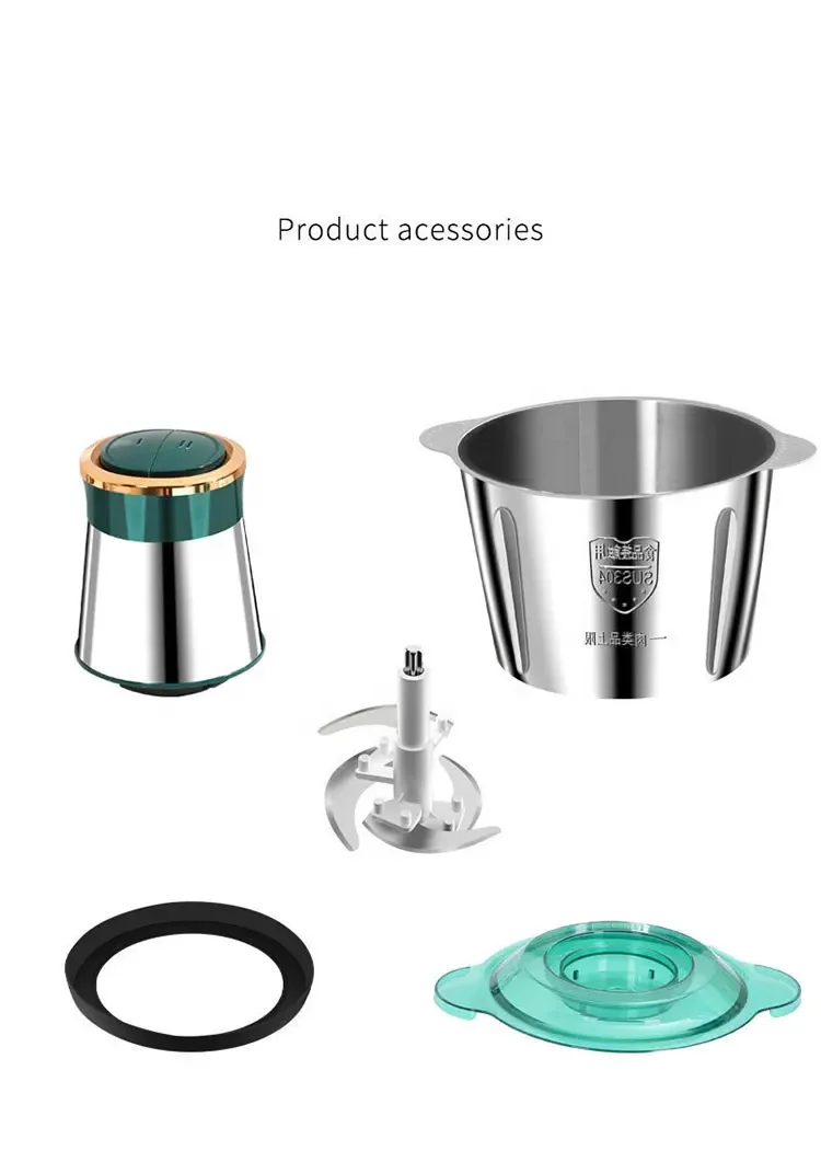 Kitchen Multi-functional 3l Meat Mincer Cooking Machine Electric Meat Mincer Stainless Steel Stirring Meat Grinder