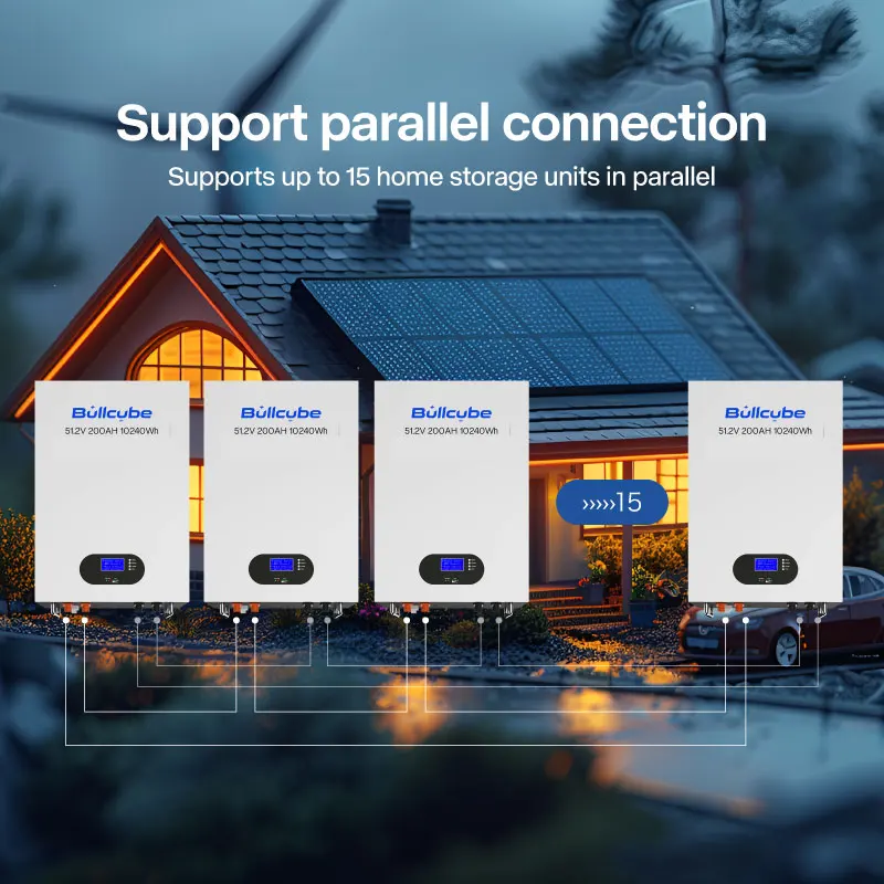 Bullcube lithium ion batteries 48v 200ah 48v 200ah lifepo4 battery high discharge rate 10 kw wall mounted battery