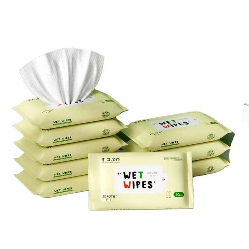 Wholesale small pack nonwoven fabric wet wipes tissue face hand mouth baby wet wipe