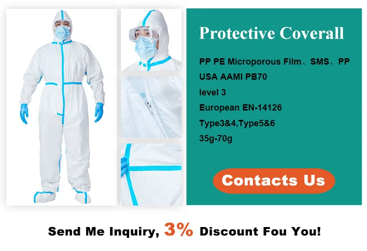 Rhycomme type5&6 disposable protective coverall
