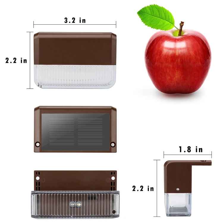 JACKYLED New Design Modern Waterproof Outdoor Led Step Stair Deck Garden  Solar Fence Post Lights
