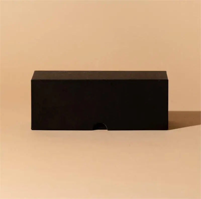 Lid off customizable 3 candle boxes matte black candle cardboard box packaging for candles