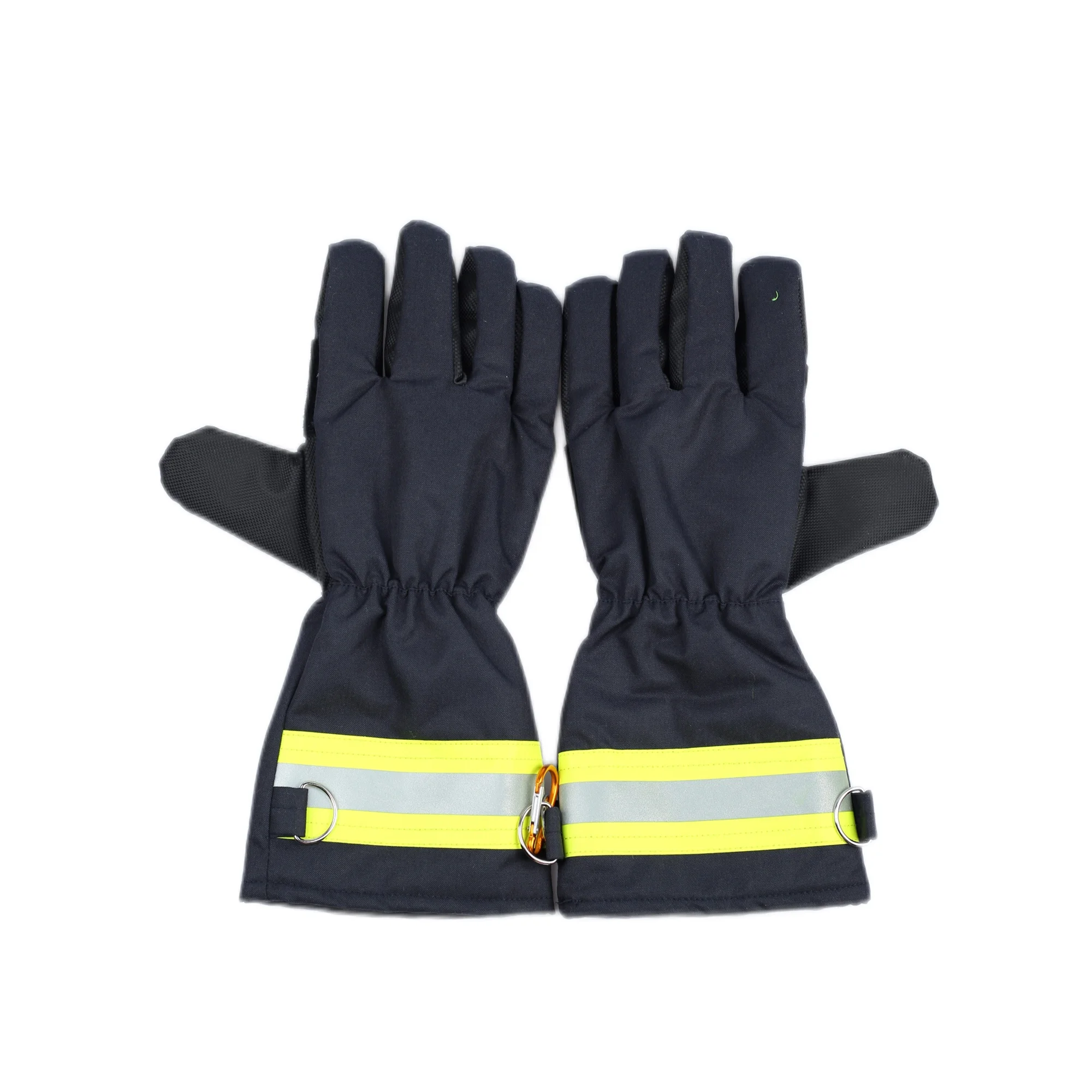 Ati-fire Factory Supply Lengthened Nomex aramid fabric Navy Blue Fire Fighter Fireman Gloves