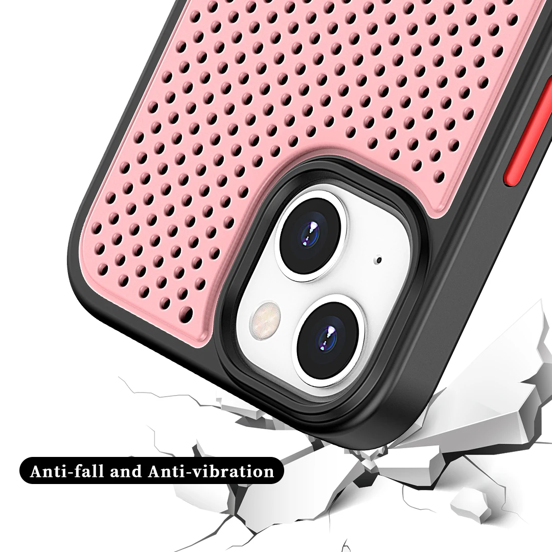 Summer Cooling Heat Dissipation Phone Cover For iPhone 13 Mini 13 13 Pro 13 Pro Max Anti Fall Back Case
