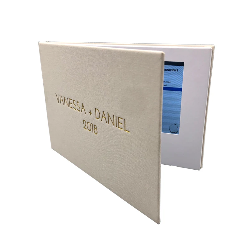 wedding photo album video mailer lcd screens presentation folder