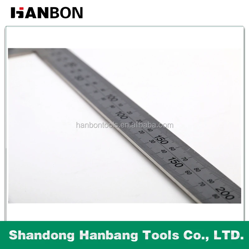 Measuring Ruler Carpenter Woodworking Thick Stainless Steel Square for Accuracy Measuring