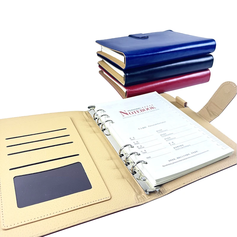 2025 Custom Logo Notebook A5 Size Multiple Colors Spiral Style Fabric/PVC/PP Cover Leather Hardcover Box Loose-leaf Writing
