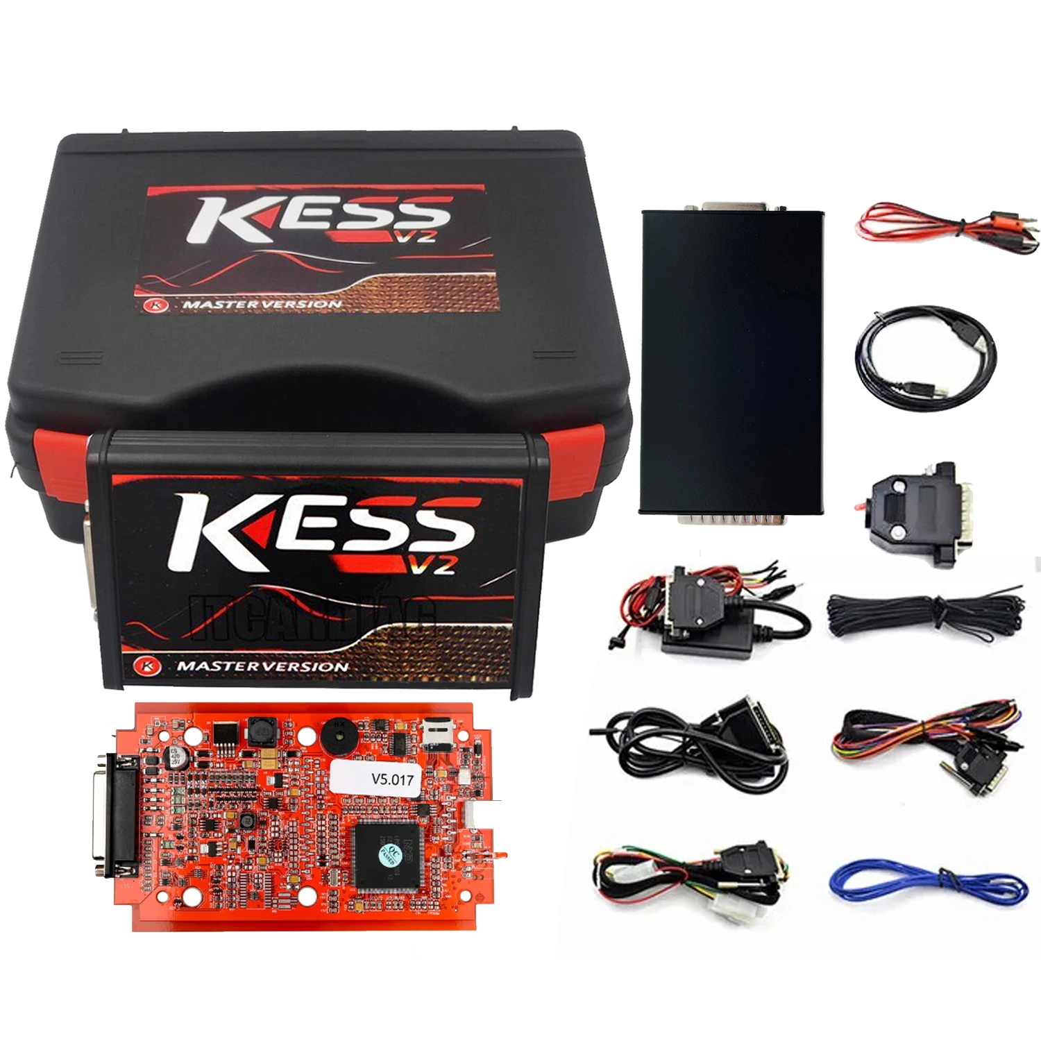 Kess V2 V5.017 онлайн 2 80 ЕС красный ECU программист с набором инструментов OBD2 менеджер настройки nlimited точек сетевой KESS