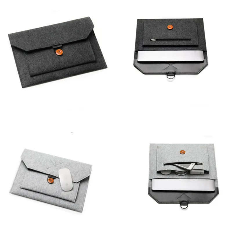 Laptop Bag Sleeve 12 13.3 14 15 16 Inch Non-woven protective cover felt file bag custom felt computer storage bag