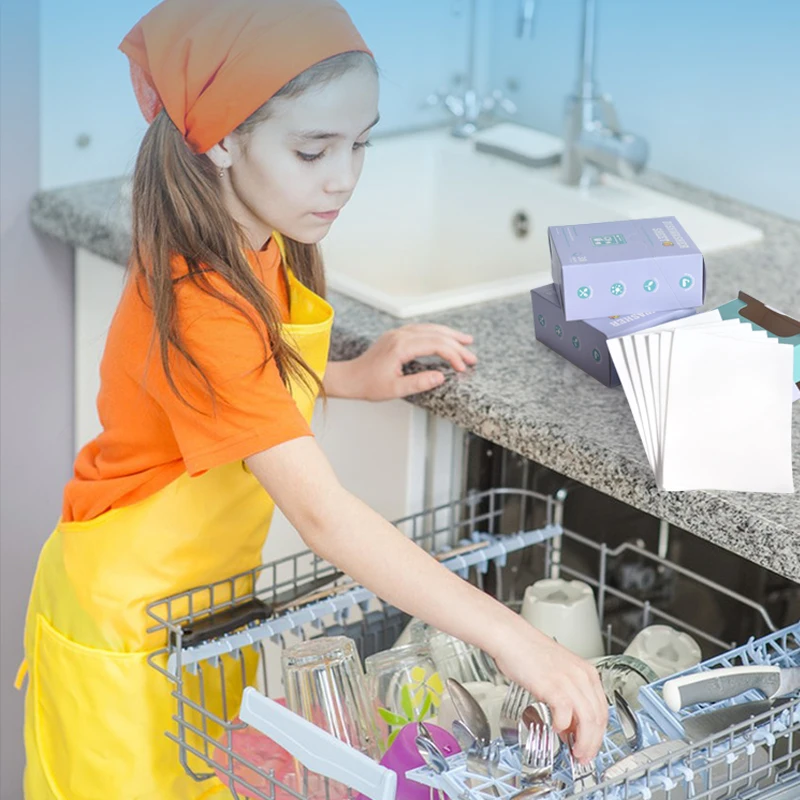 Biodegradable Formula Auto Dishwasher Tablets Natural Dish Cleaner Detergent Dishwasher Washing Paper