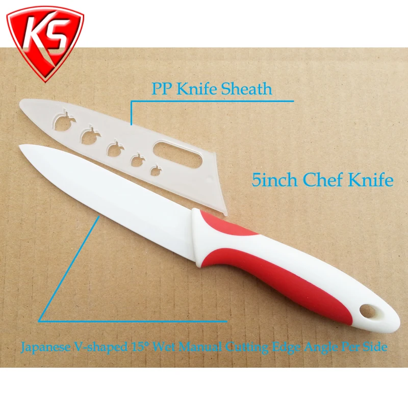 Ultra Sharp Professional 5-Inch Ceramic Kitchen Chef Knife with Sheath Cover