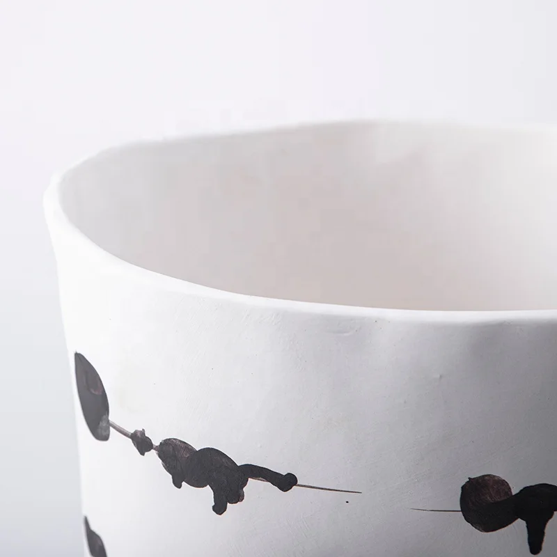 Chinese Collection Other Home Decorative Ceramic Star Meteorite White Ink Dye Polka Dot Flower Vase for House Accessories