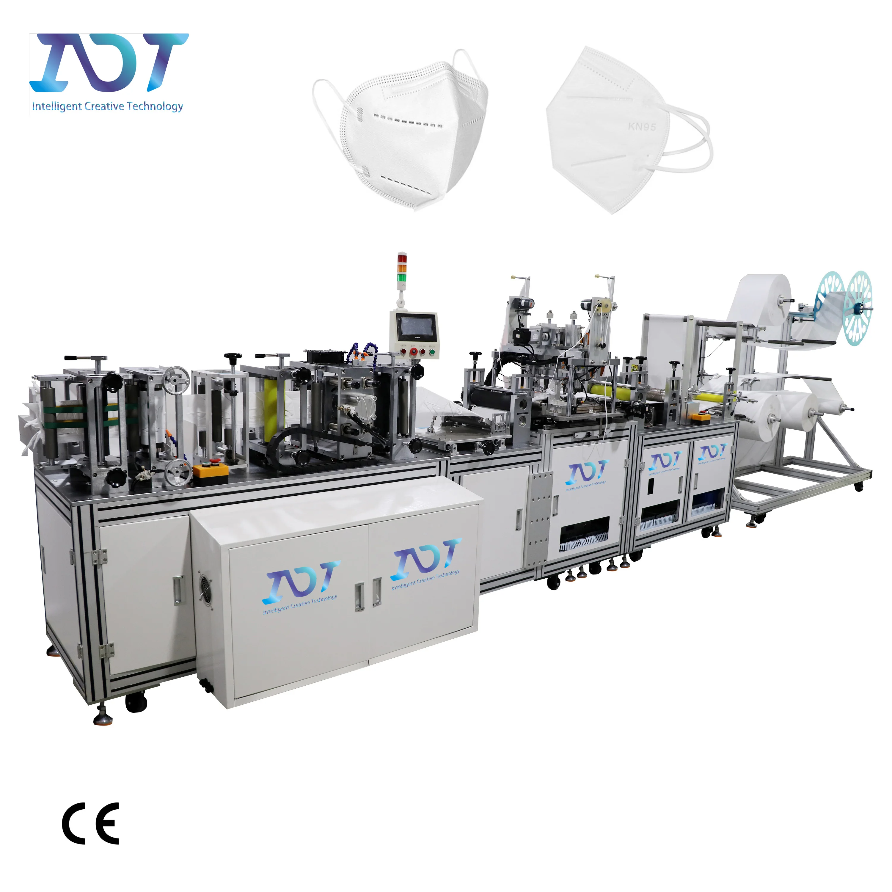 Высококачественная высокоскоростная полностью автоматическая машина для производства складных масок N95 KN95
