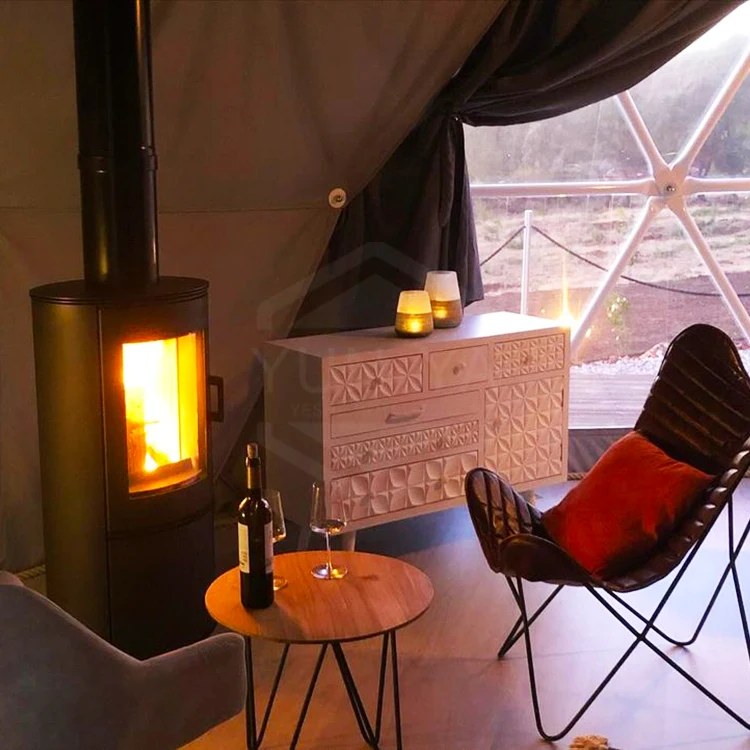 Poland Snow Proof 20ft Igloo Ball Tent Winter Luxury Glamping Geodesic Dome House With Insulation