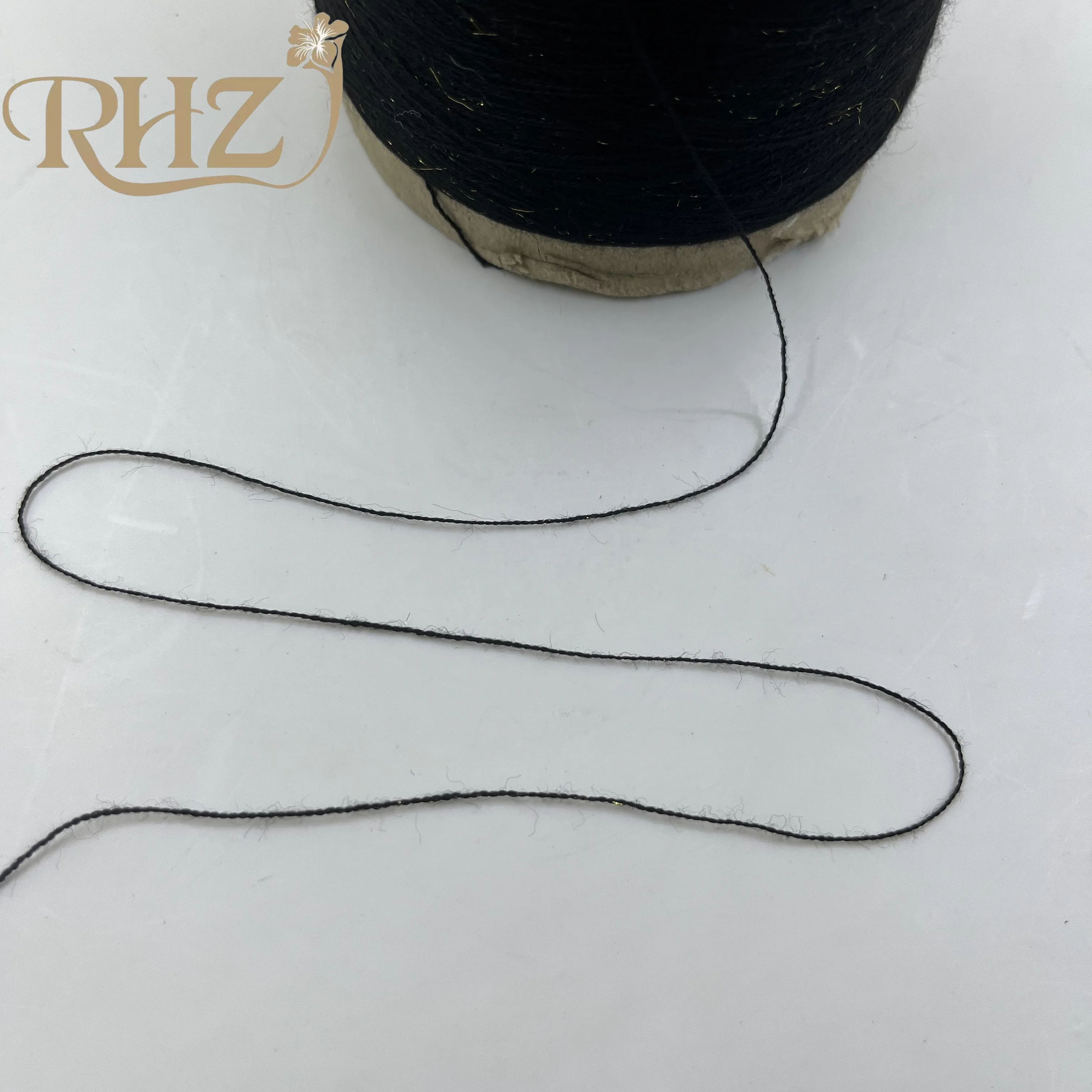 RHZ 48nm/2 viscose PBT nylon polyester shiny metallic core spun yarn for knitting