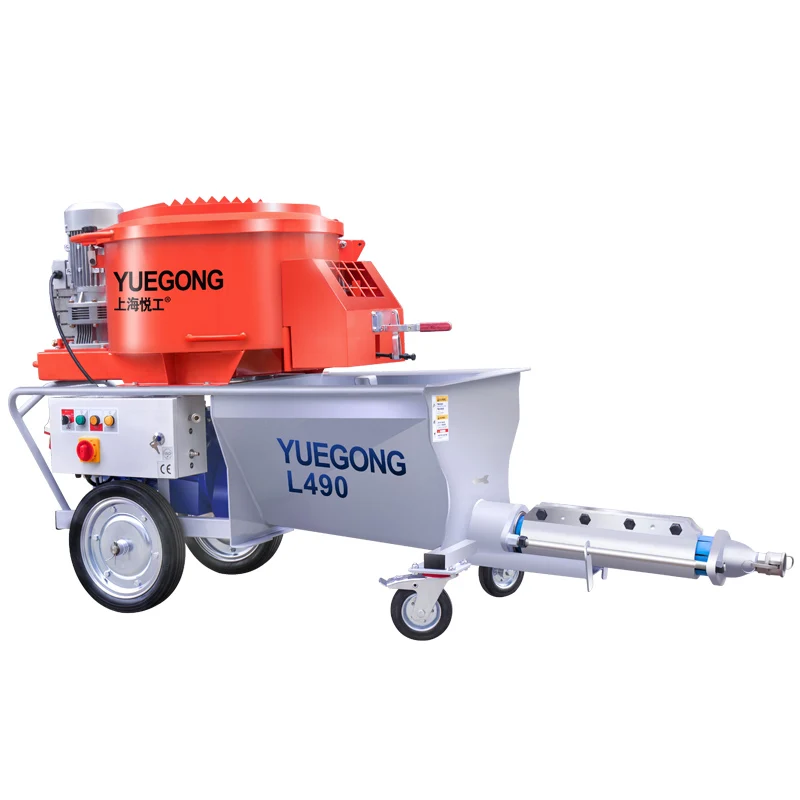 Manufacturer Cement Mortar Pump Sprayer Machine With Mixer Wall Plastering Sand Lime Stucco Concrete Mixer Pump Spray Equipment