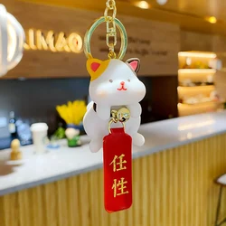 BaiMao wholesale lovely panda rabbit animal shaped  bag pendant decor chain door key ring hello kitty key chain
