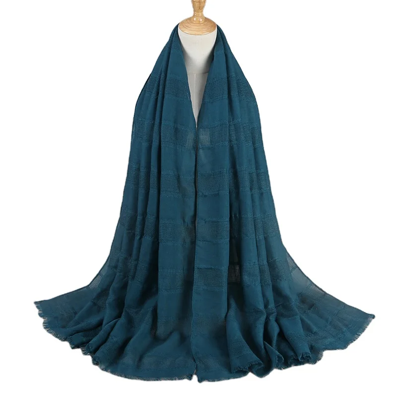 Hot Sale Muslim ramie cotton scarf hijab women head scarves