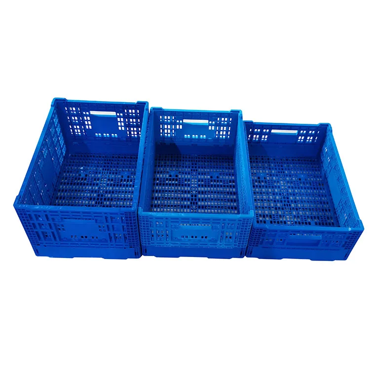 Warehouse Use Plastic Vegetable Storage Turnover Crate  Plastic  Stack and Nest Vented Mesh Plastic Moving Crates for Fruit