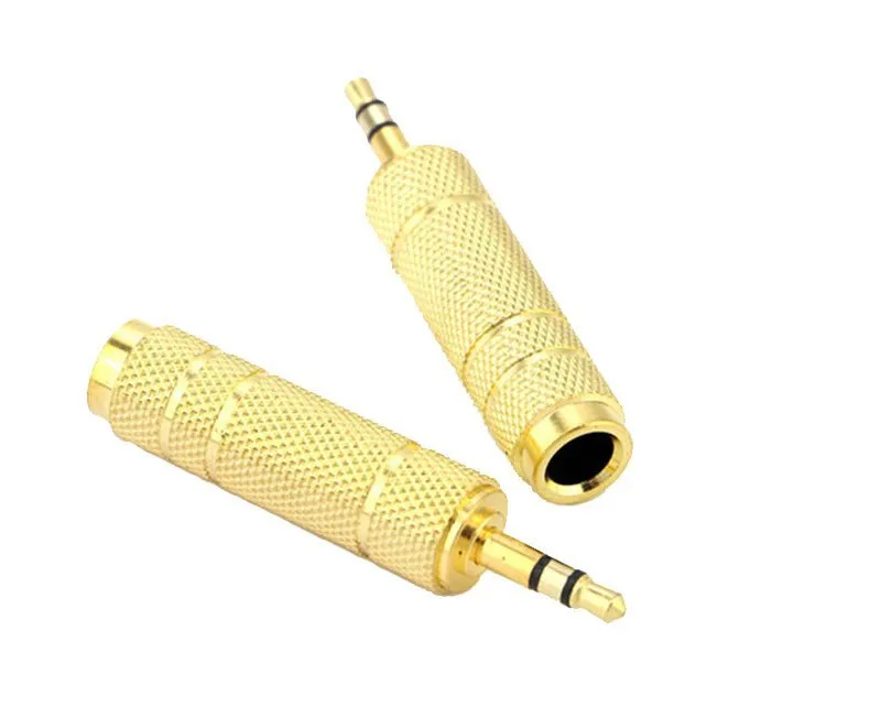 Jack 6.35mm Male To 3.5mm Female Adapter Connector Headphone Audio Adapter Amplifier Microphone AUX Cable With 6.35 3.5 MM Jack