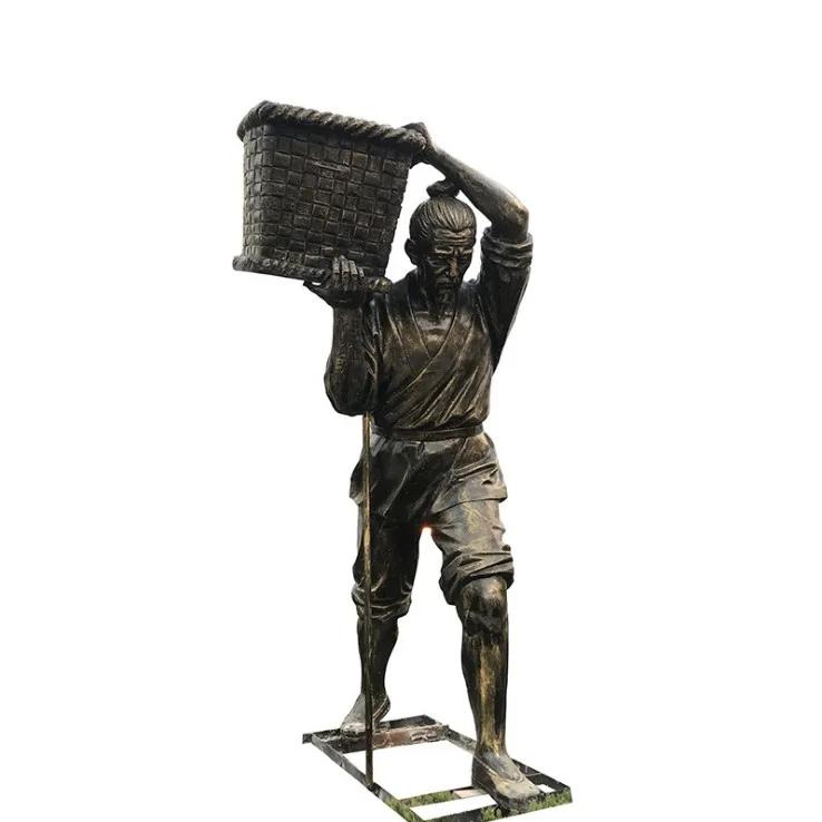 Китайское качество, народное искусство, Реалистичная жизнь, индивидуальная бронзовая металлическая скульптура, статуя