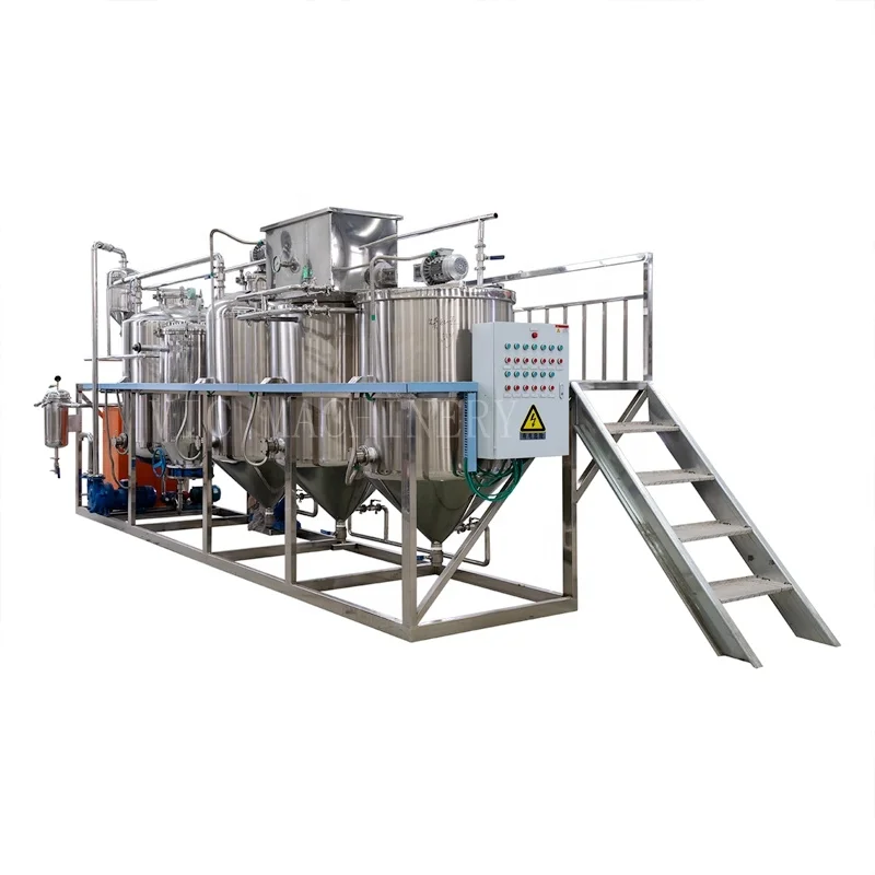 3TPD Edible oil complete production line sunflower oil refining machine coconut oil refinery machine