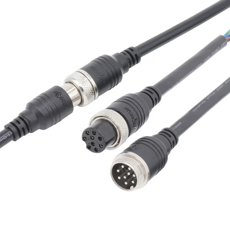 AOHUA 9 Pin Male Female Circular Connector Wire M16 Aviation Sockets Plug