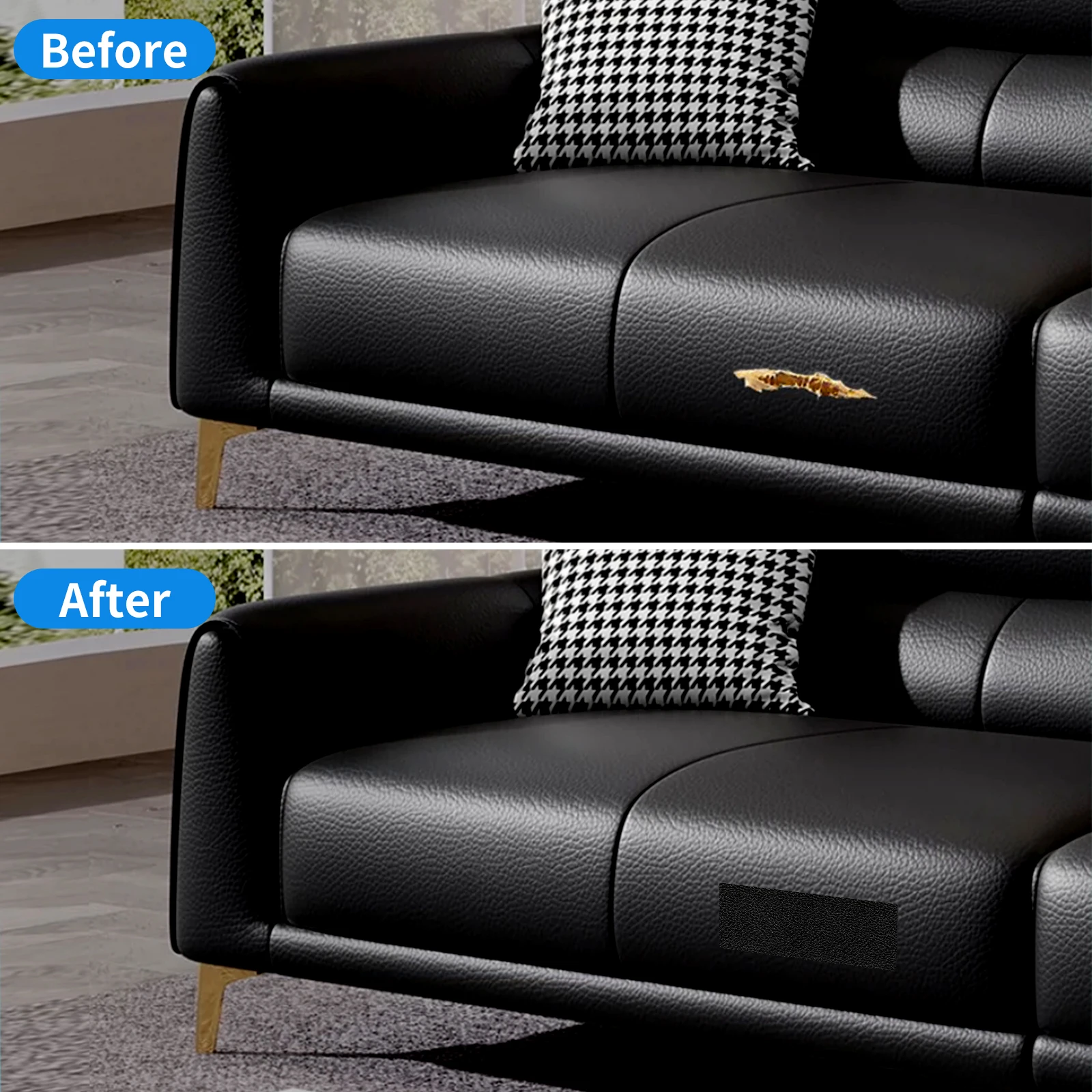 Extra Large Size Self-Adhesive Premium Leather Tape Leather Repair Stickers Repair Patch for Furniture Sofa Couch Car Seat