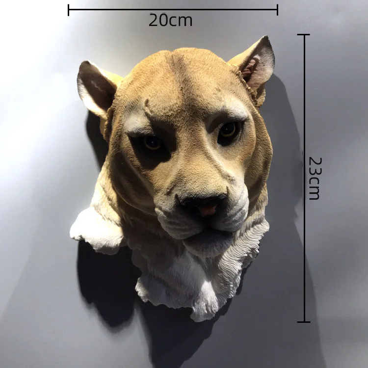 American resin simulated animal head wall hanging Nordic lion head wall decorations Bar pendants