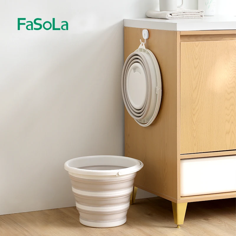 FaSoLa Collapsible Bucket 10L 2.6 Gallon Cleaning Bucket Mop Bucket Folding Foldable Portable Small Plastic Water Supplies