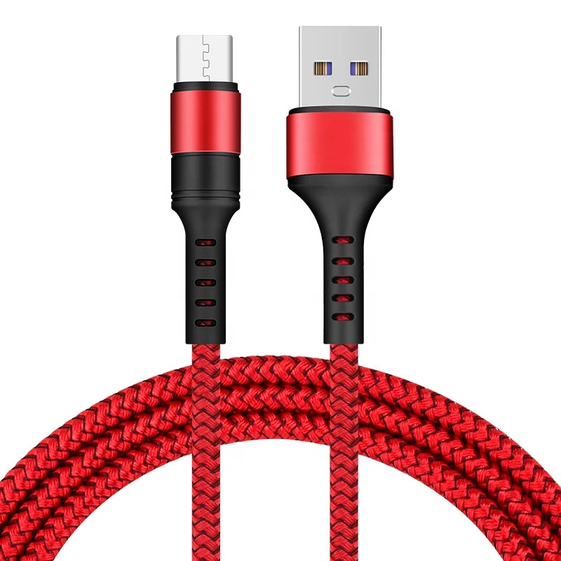 
Nylon Braided 5AMP Type-C Fast Charging Data Cable 