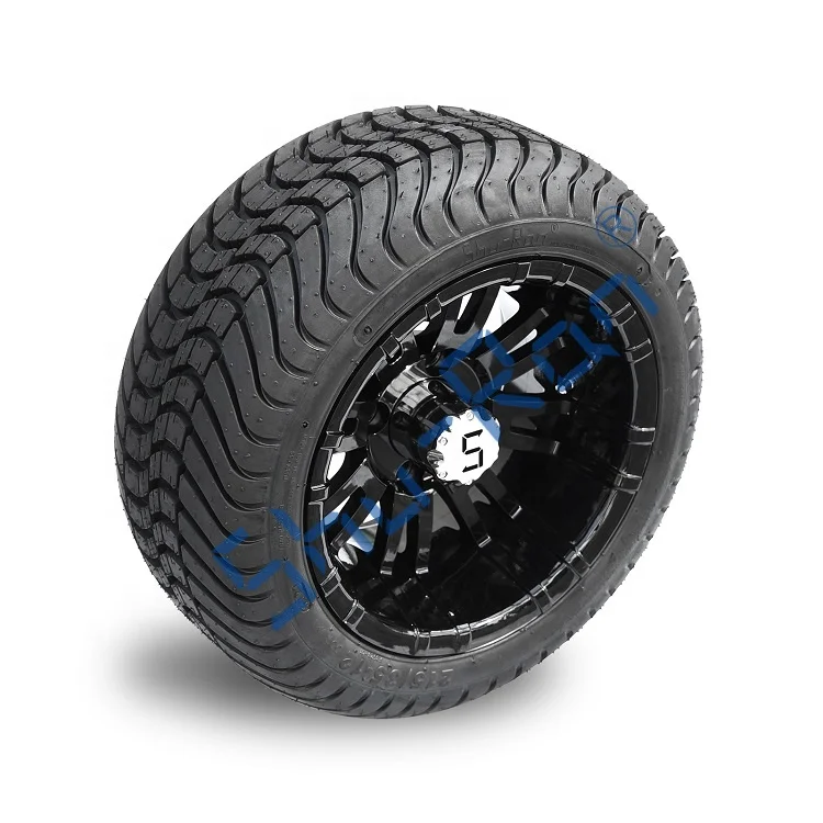 12 inch Aluminum  Wheels Outdoor Sports  Golf Cart Wheels and Tires Combo fit Club Car, Ymh, Ezgo Golf Cart LowPro Combo