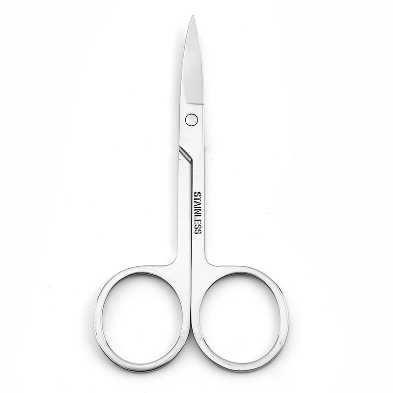 Curved and Rounded Facial Hair Scissors for Men - Mustache, Nose Hair & Beard Trimming Scissors, Safety Use for Eyebrows,
