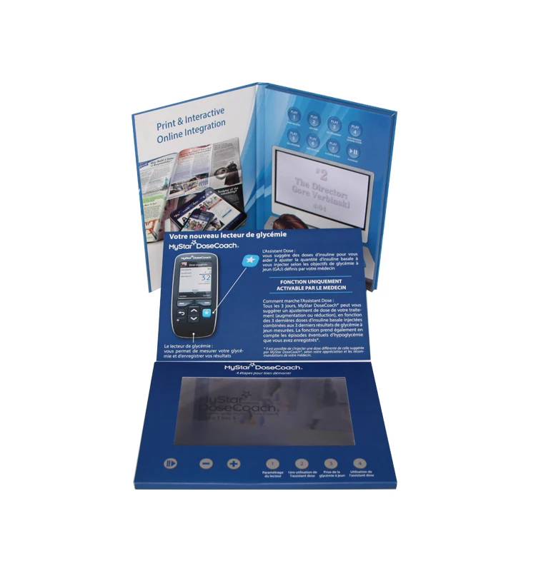 
All kinds of 7 inch tft lcd screen video greeting card/ LCD brochures support all video formats 