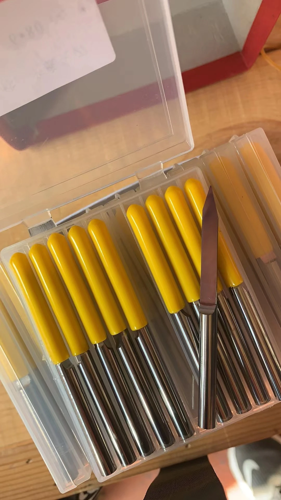 WEIX CNC Engraving Tool CNC Carbide Flat Bottom V Shape Engraving Cutter Bit V-Groove Milling Cutter Bit Engraving Router Bit