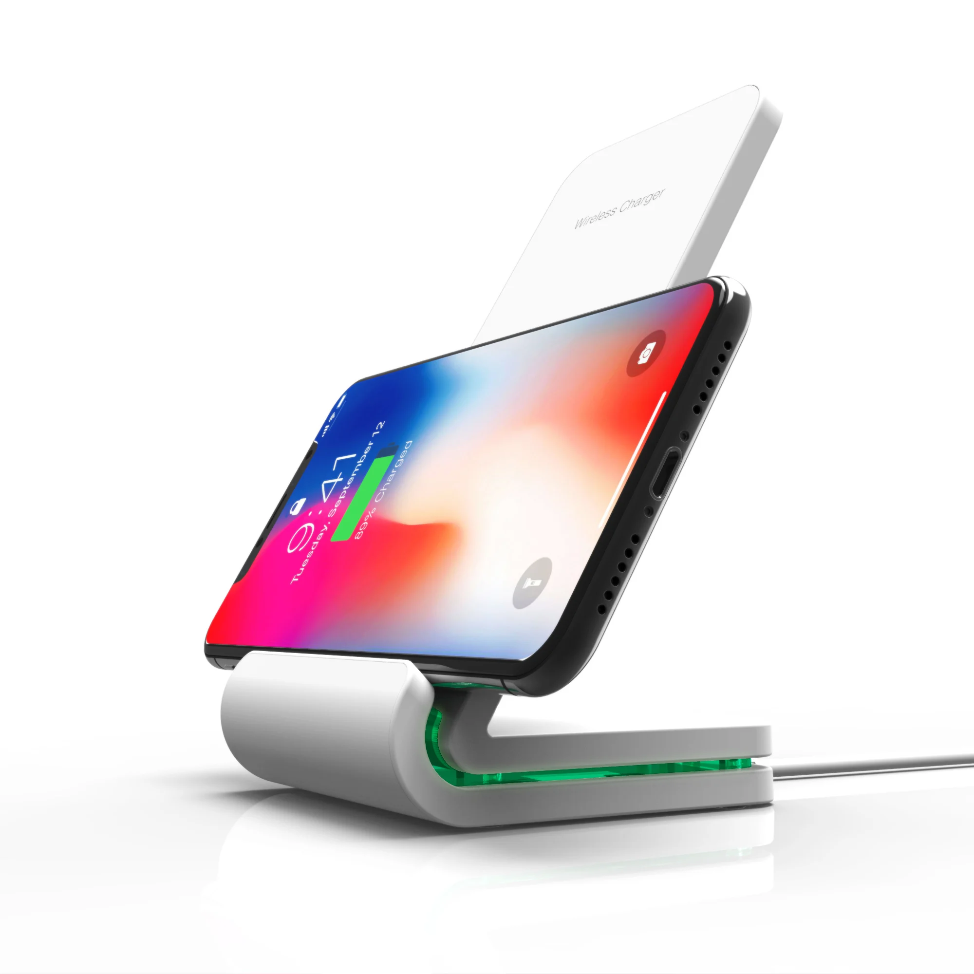 
2021 Private Model 15W Portable Wireless Charger W22 Fast Stand Wireless Charging Manufacturer 