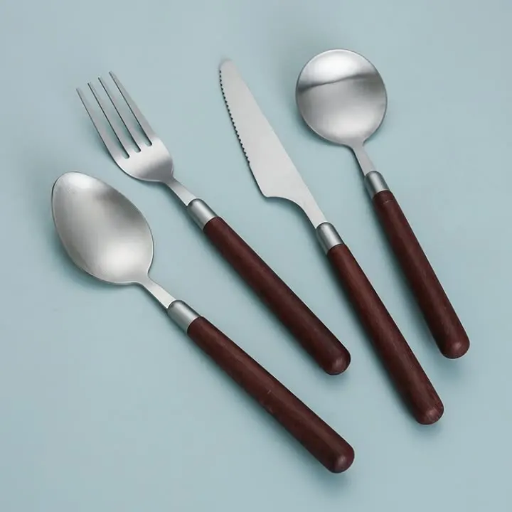 Stainless steel tableware high appearance level Western steak knife fork spoon Domestic Western pasta dessert spoon