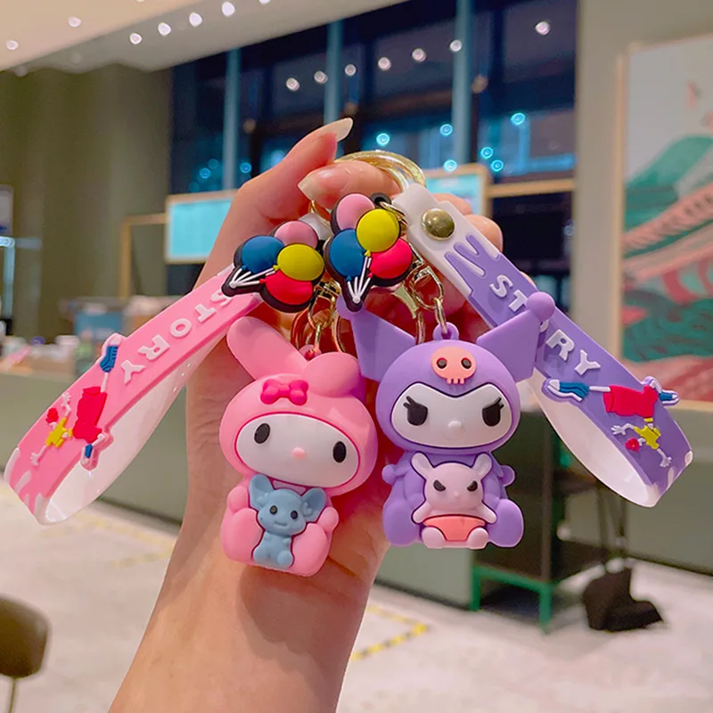 Милая мультяшная Мелодия Pochacco брелок 3D кукла мягкий резиновый для ключей Рюкзак украшения брелки