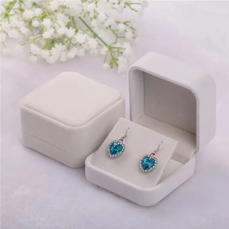 High End Jewlery Box Custom Logo Leather Ring Box Wedding Earring Bracelet Necklace Pu Leather Jewelry Box Packaging Luxury