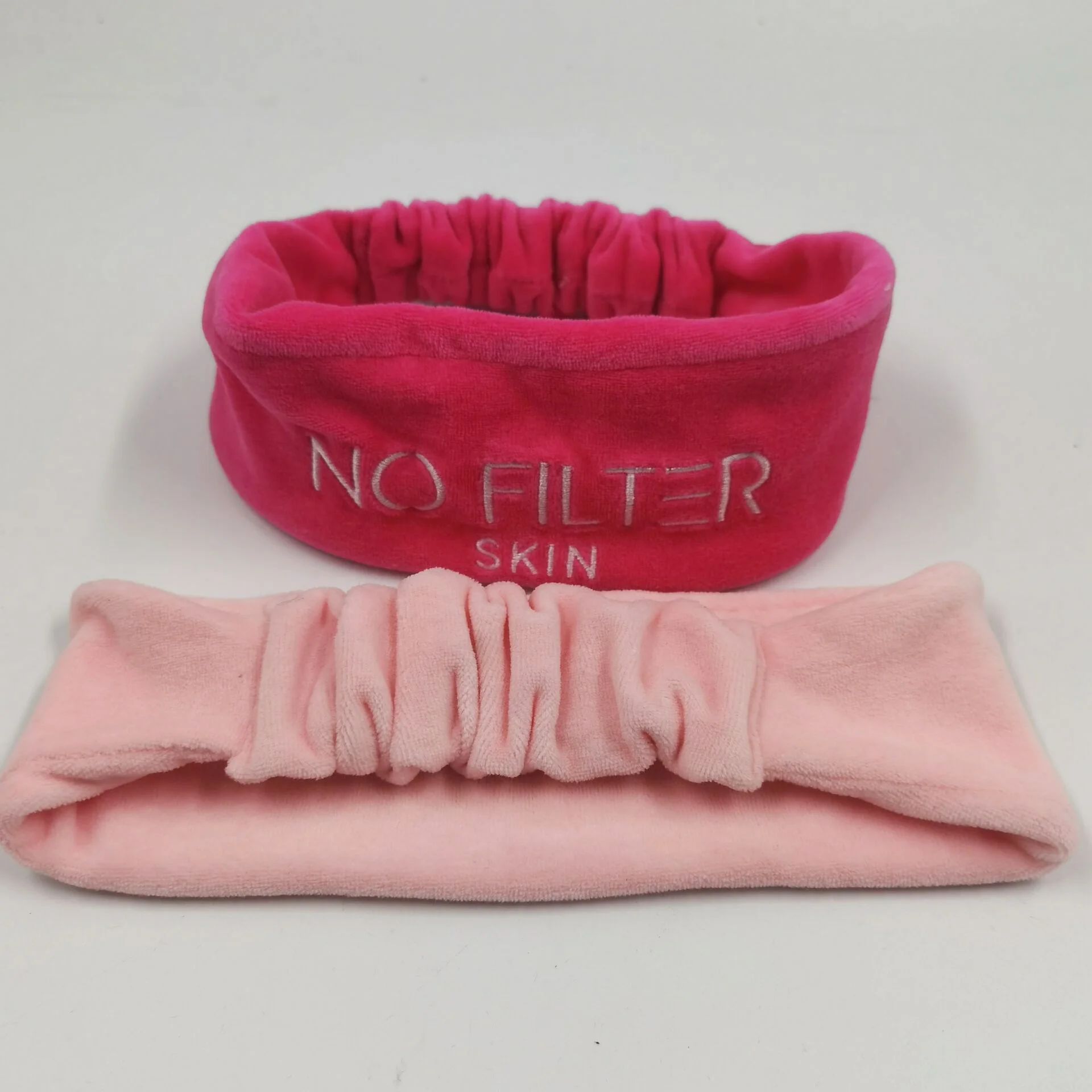 Custom Logo Stretch Washable Facial Band Makeup hairband hair wrap velvet Spa Headband