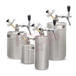 Full Stainless Steel Beer Kegs/2L 4L 5L 10L Empty Beer Keg Beer Coffee Dispenser