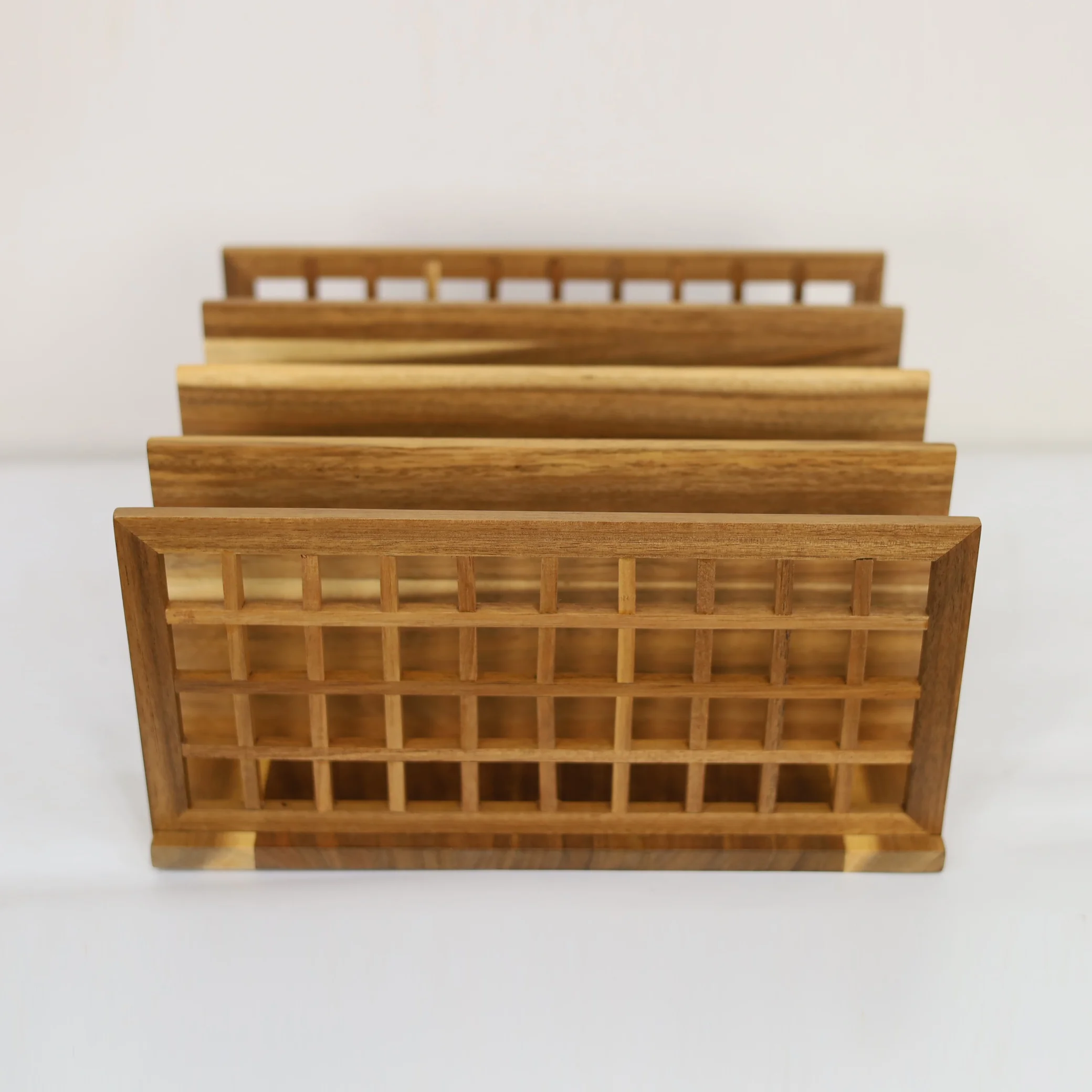 Home Office Desk Letter Organizer | Desktop Envelopes Paper Magazine Documents Book Holder | Bamboo Wood File Collator Wholesale