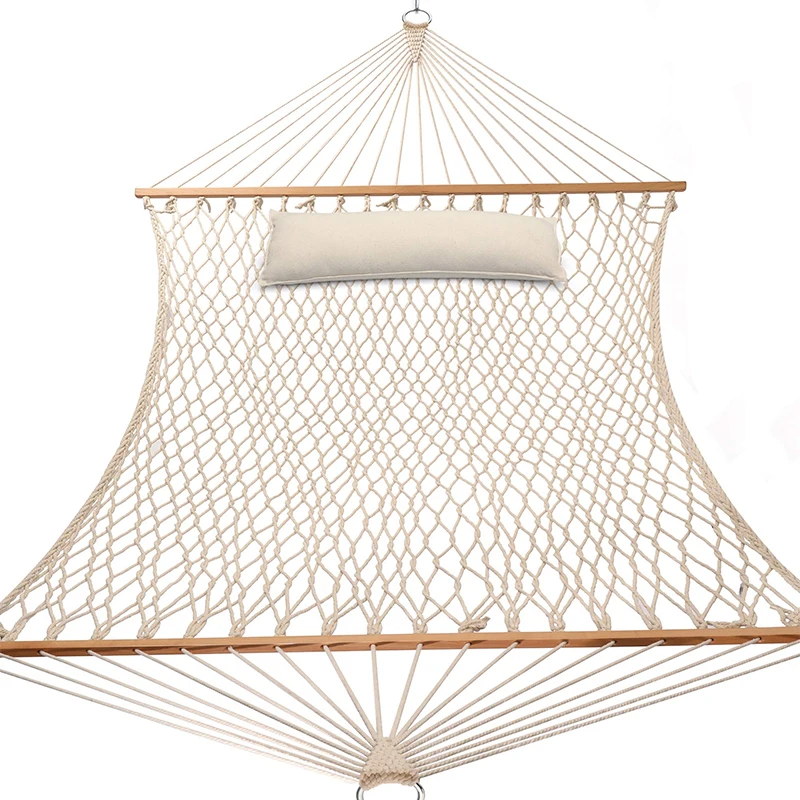 
Single Size Best Sell Hammock Cotton Brazilian Camping Hamak With Carrying Bag and Tie Rope 