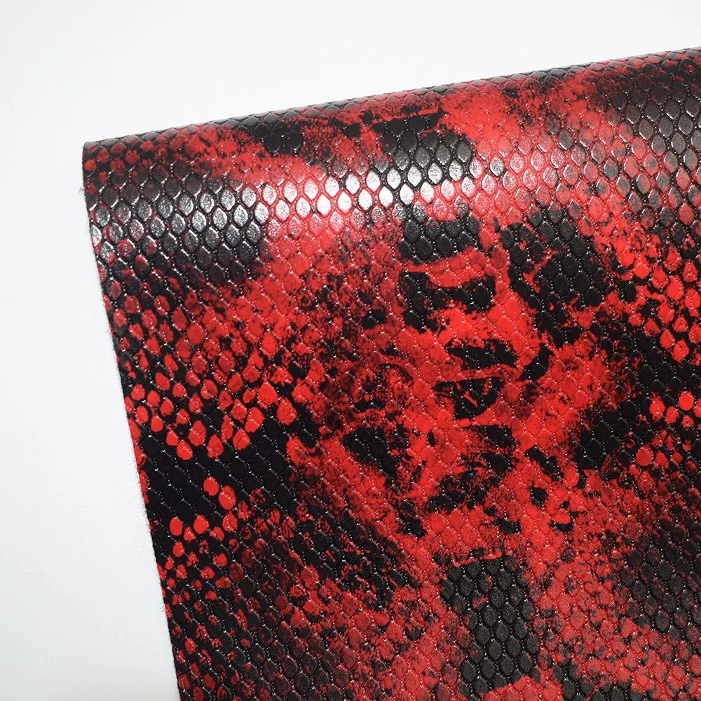 Snakeskin Leather for Bag lower Prices Leather Embossed Shoes Sofa PU