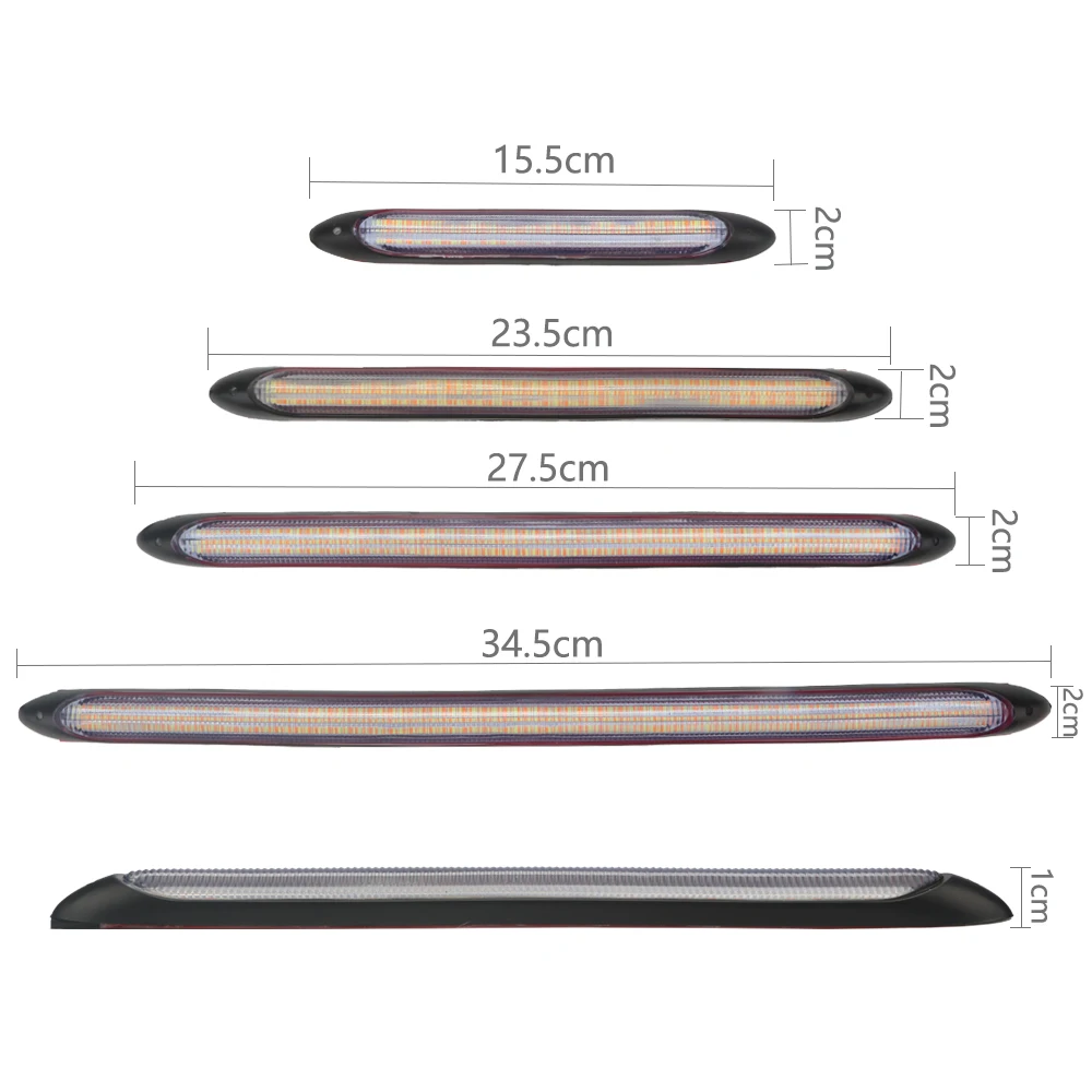 PUERXIN Superbuy Car RGB Headlight Strip Flexible Waterproof Amber Scan Flow DRL Lamp Bar Turn Signal LED Daytime Running Light